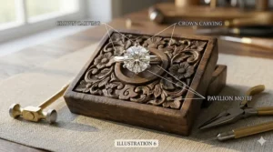 A practical ring sizing guide and chart tailored for selecting a classic diamond engagement ring for women.